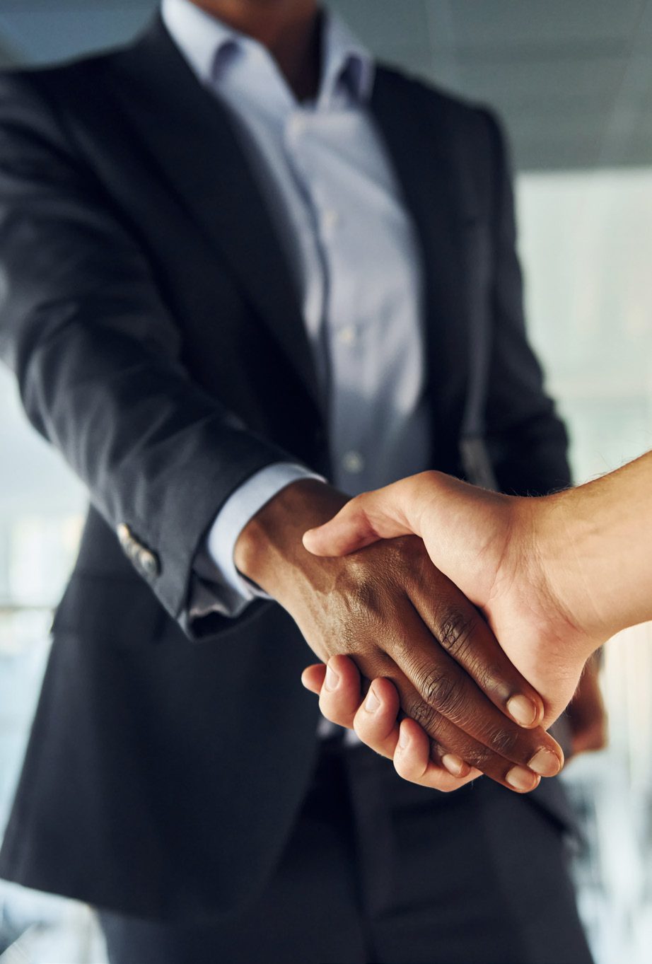 Industrial partnership handshake